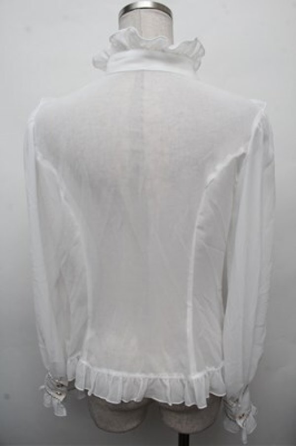 画像2: Angelic Pretty / シフォン切替ピンタックブラウス  白 S-26-03-12-011-AP-BL-HR-ZS (2)