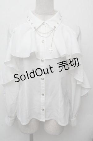 画像: NIBBLE POISON / 後ろ編み上げブラウス  白 S-26-03-12-012-0-BL-AS-ZS