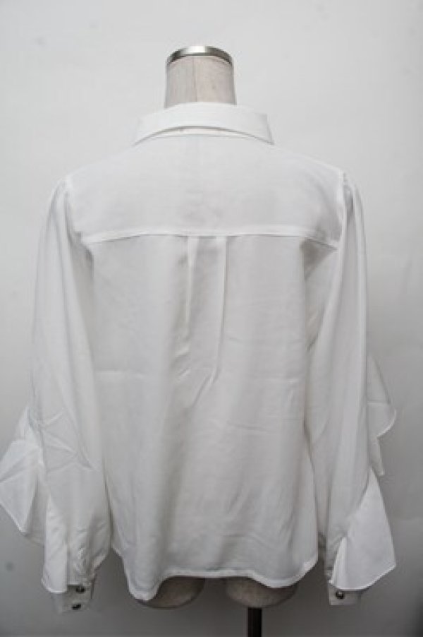 画像2: NIBBLE POISON / 後ろ編み上げブラウス  白 S-26-03-12-012-0-BL-AS-ZS (2)