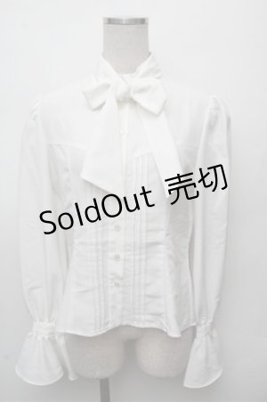 画像: ATELIER BOZ / スタンドカラーブラウス  白 S-26-03-12-013-EL-BL-AS-ZS