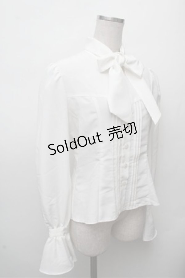 画像3: ATELIER BOZ / スタンドカラーブラウス  白 S-26-03-12-013-EL-BL-AS-ZS (3)