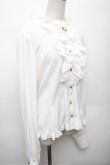 画像3: metamorphose / スタンドカラービショップスリーブブラウス 2 白 S-26-03-12-014-ME-BL-HR-ZS (3)