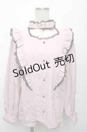 画像: Rojita / ハートバックルラッフルフリルブラウス  ピンク S-26-03-12-020-LO-BL-AS-ZS