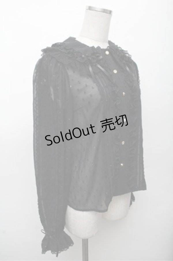 画像3: Angelic Pretty / Fluffyブラウス  黒 S-26-03-12-021-AP-BL-HR-ZS (3)