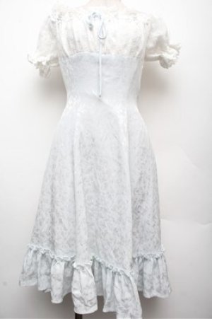 画像: Millefleurs / ジャガードオフショルワンピース  白ｘサックス S-26-03-12-027-EL-OP-AS-ZS