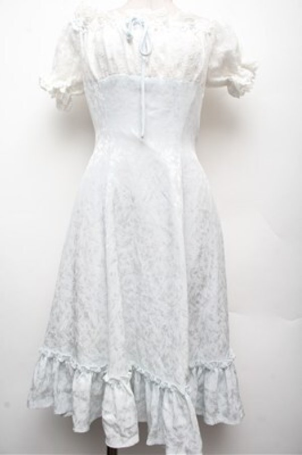 画像1: Millefleurs / ジャガードオフショルワンピース  白ｘサックス S-26-03-12-027-EL-OP-AS-ZS (1)
