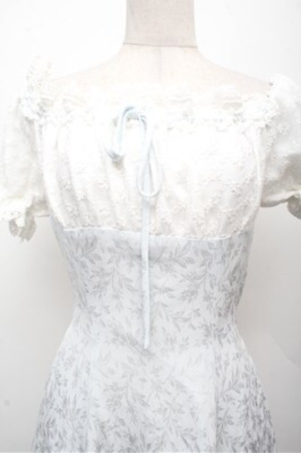 画像4: Millefleurs / ジャガードオフショルワンピース  白ｘサックス S-26-03-12-027-EL-OP-AS-ZS (4)