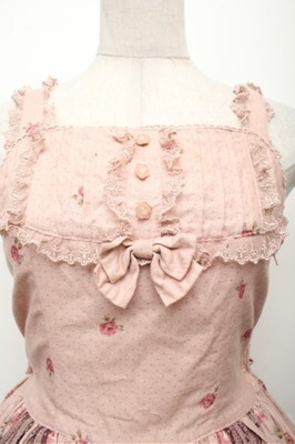 画像4: Innocent World / ラウレッタローズショートジャンパースカート M ピンク S-26-03-12-028-IW-OP-HR-ZS (4)