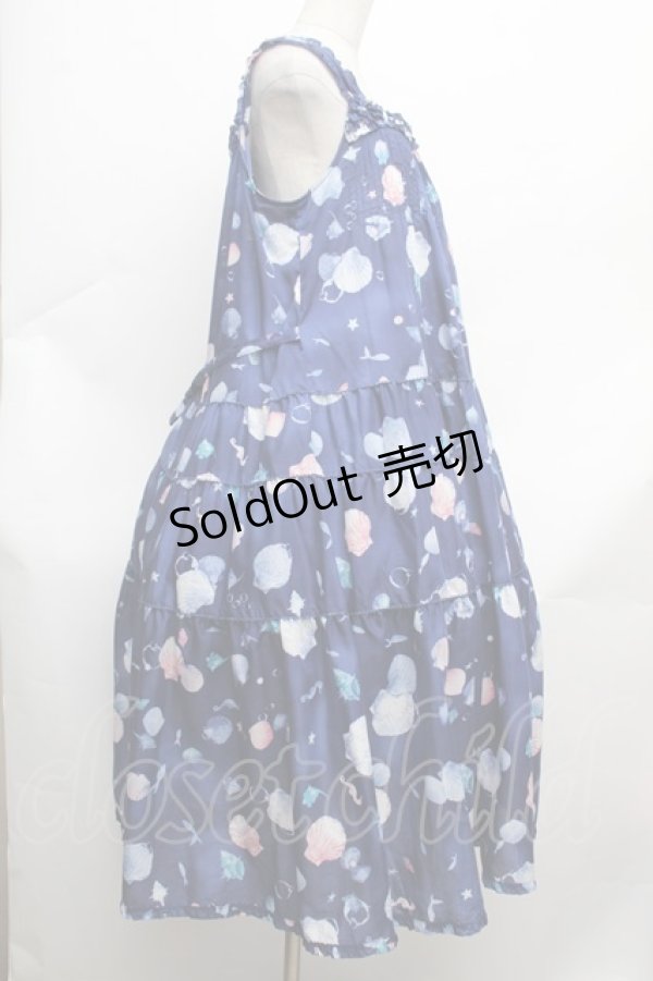 画像2: PINK HOUSE / シーシェルプリントキャミワンピース  紺 S-26-03-14-030-LO-OP-AS-ZS (2)