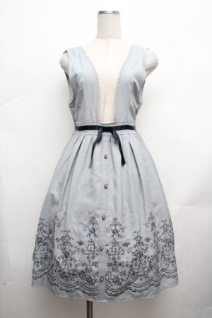 画像: axes femme POETIQUE / 裾刺繍ジャンドレ  サックス S-26-03-14-032-AX-OP-HR-ZS