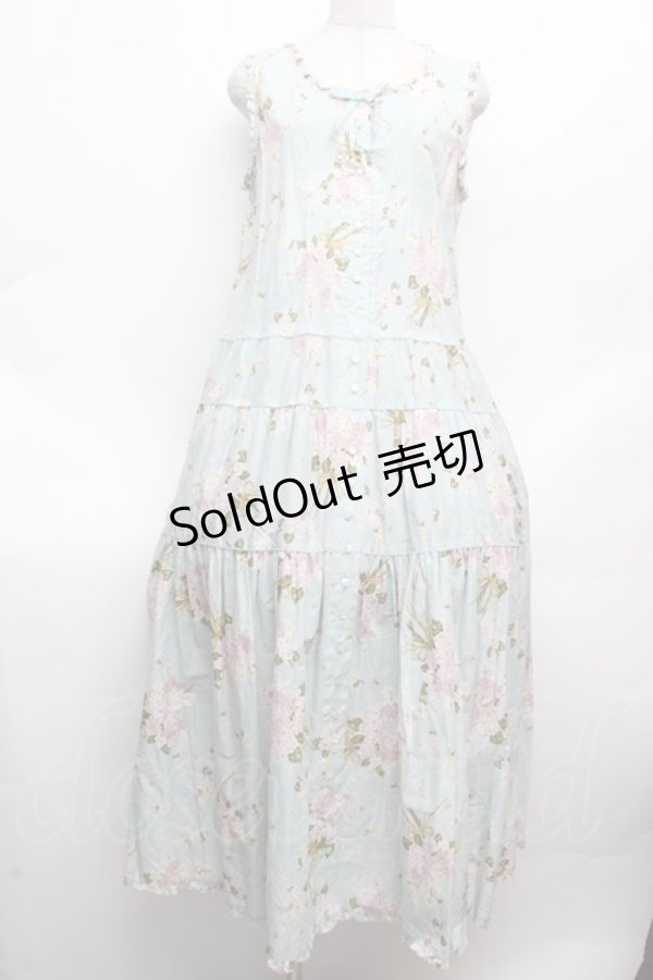 画像1: PINK HOUSE / あじさい柄ワンピース  ミント S-26-03-14-033-LO-OP-AS-ZS (1)