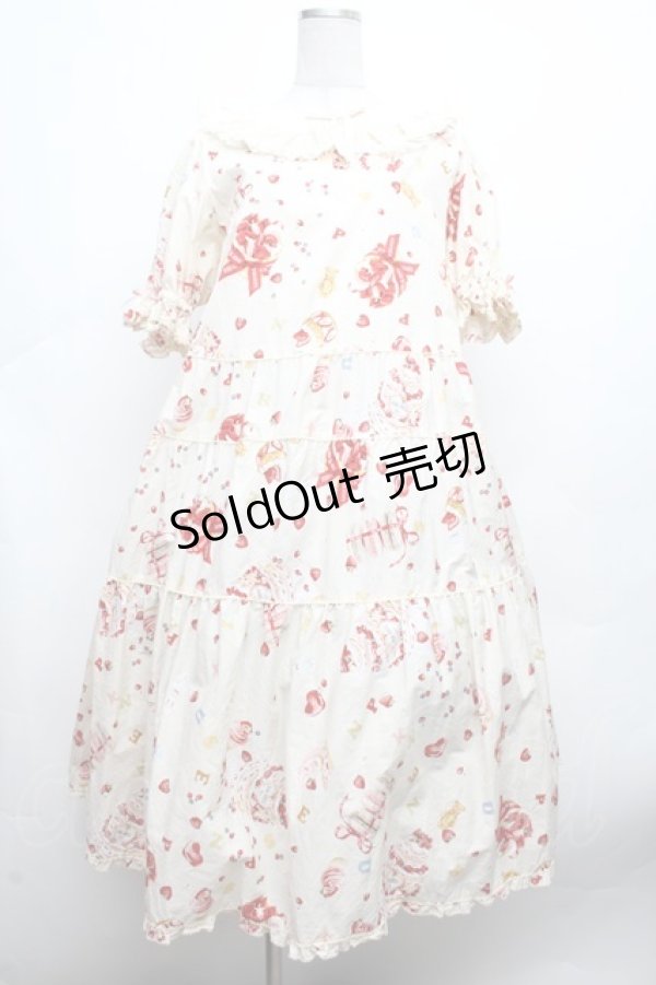 画像1: PINK HOUSE / アニバーサリーケーキミディ丈ワンピース  オフ S-26-03-14-039-LO-OP-AS-ZS (1)