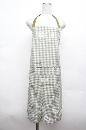 画像: PINK HOUSE / パッチ付きギンガムエプロン  グリーン S-26-03-14-044-LO-OP-AS-ZS