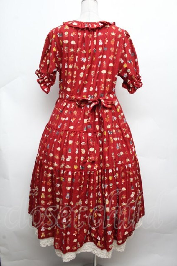 画像5: PINK HOUSE / Pink House Favoritesプリントワンピース  赤 S-26-03-14-045-LO-OP-AS-ZS (5)