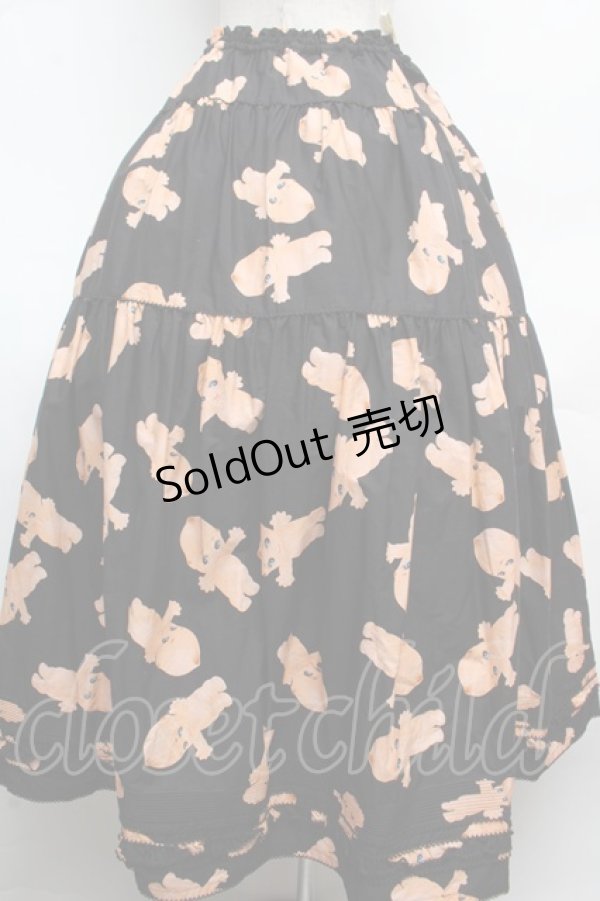 画像3: PINK HOUSE / プリントティアードスカート  黒 S-26-03-14-049-LO-SK-AS-ZS (3)