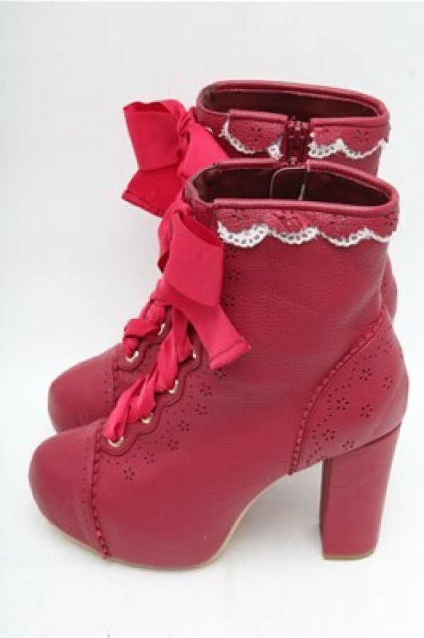 画像2: LIZ LISA / レースアップブーツ  ボルドー S-26-03-14-1008-LO-SH-HR-ZS (2)