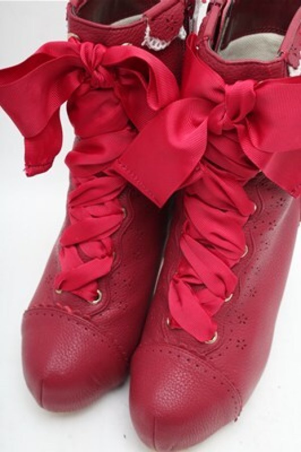 画像4: LIZ LISA / レースアップブーツ  ボルドー S-26-03-14-1008-LO-SH-HR-ZS (4)