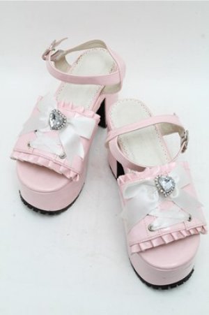 画像: DearMyLove / ハートビジューダブルリボンサンダル 25 ピンク S-26-03-14-1015-EL-SH-HR-ZS