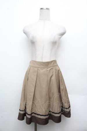 画像: axes femme POETIQUE / バイカラープリーツスカート  ベージュ S-26-03-14-054-AX-SK-AS-ZS