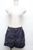 画像1: axes femme / ストライプショートパンツ  紺ｘグレー S-26-03-14-055-AX-PA-AS-ZS (1)