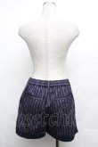 画像2: axes femme / ストライプショートパンツ  紺ｘグレー S-26-03-14-055-AX-PA-AS-ZS (2)