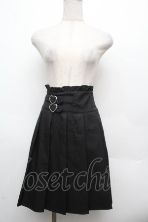 画像: DearMyLoveWhip / サイドキラキラハートバックルベルトプリーツスカート 5L 黒 S-26-03-14-056-LO-SK-AS-ZS