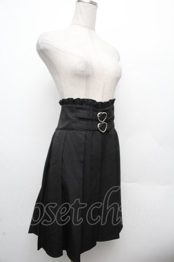 画像3: DearMyLoveWhip / サイドキラキラハートバックルベルトプリーツスカート 5L 黒 S-26-03-14-056-LO-SK-AS-ZS (3)