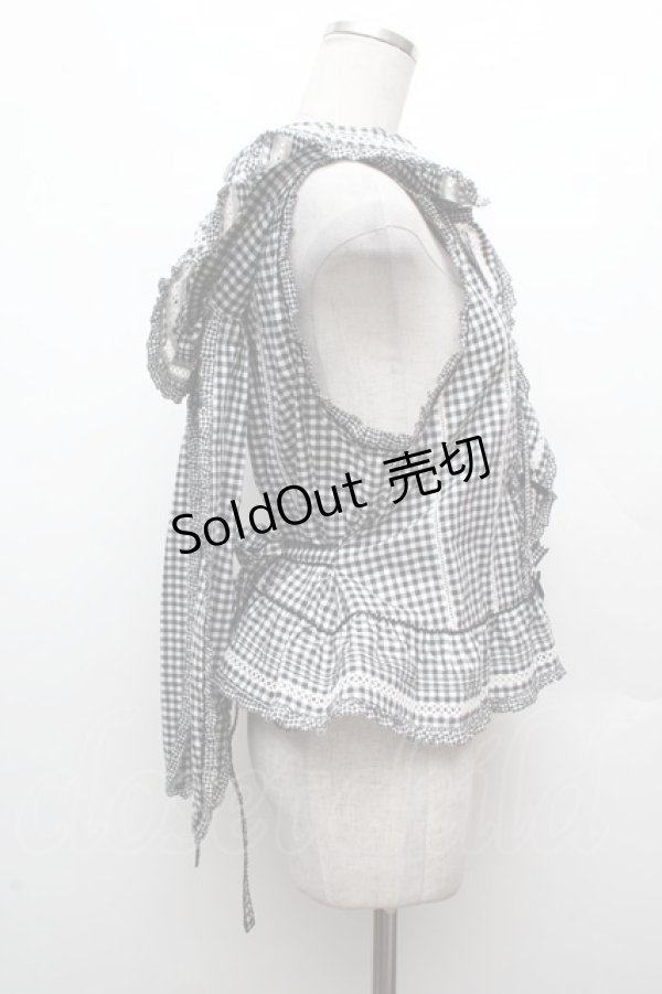 画像2: PINK HOUSE / misako&erinko　ハートベリーラビットうさ耳ベスト  黒ｘ白 S-26-03-14-007-LO-TO-AS-ZS (2)