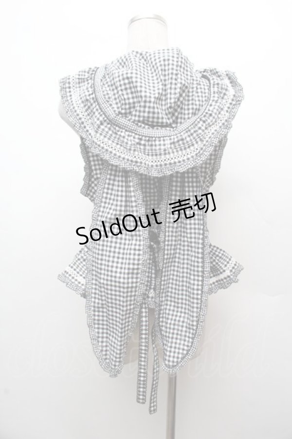 画像3: PINK HOUSE / misako&erinko　ハートベリーラビットうさ耳ベスト  黒ｘ白 S-26-03-14-007-LO-TO-AS-ZS (3)