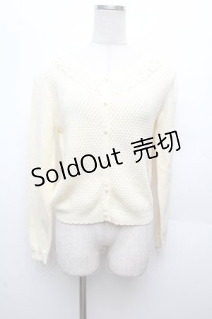 画像: axes femme / お花レースカーディガン  キナリ S-26-03-14-010-AX-TO-HR-ZS