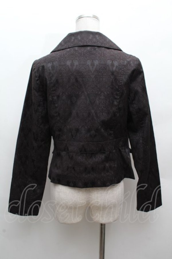 画像3: axes femme POETIQUE / ハート襟ジャガードジャケット  黒 S-26-03-14-012-AX-JA-HR-ZS (3)