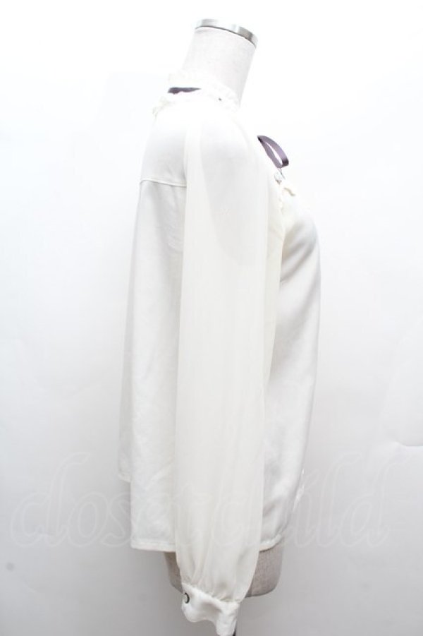 画像3: axes femme POETIQUE / 巻き薔薇デザインフリルブラウス  アイボリー S-26-03-14-013-AX-BL-HR-ZS (3)
