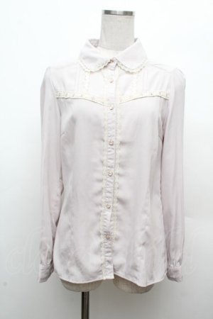 画像: axes femme POETIQUE / タイ付きブラウス  ベージュ S-26-03-14-018-AX-BL-HR-ZS