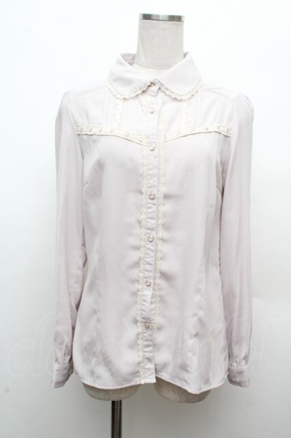 画像1: axes femme POETIQUE / タイ付きブラウス  ベージュ S-26-03-14-018-AX-BL-HR-ZS (1)