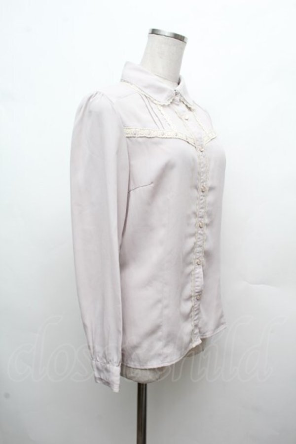 画像2: axes femme POETIQUE / タイ付きブラウス  ベージュ S-26-03-14-018-AX-BL-HR-ZS (2)