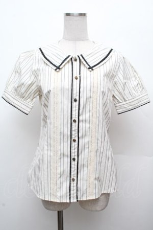 画像: axes femme POETIQUE / トランプジャガードブラウス  アイボリー S-26-03-14-019-AX-BL-HR-ZS