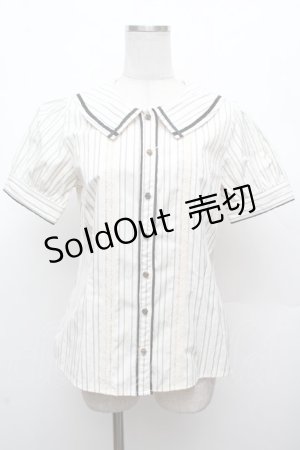 画像: axes femme POETIQUE / トランプジャガードブラウス  アイボリー S-26-03-14-019-AX-BL-HR-ZS