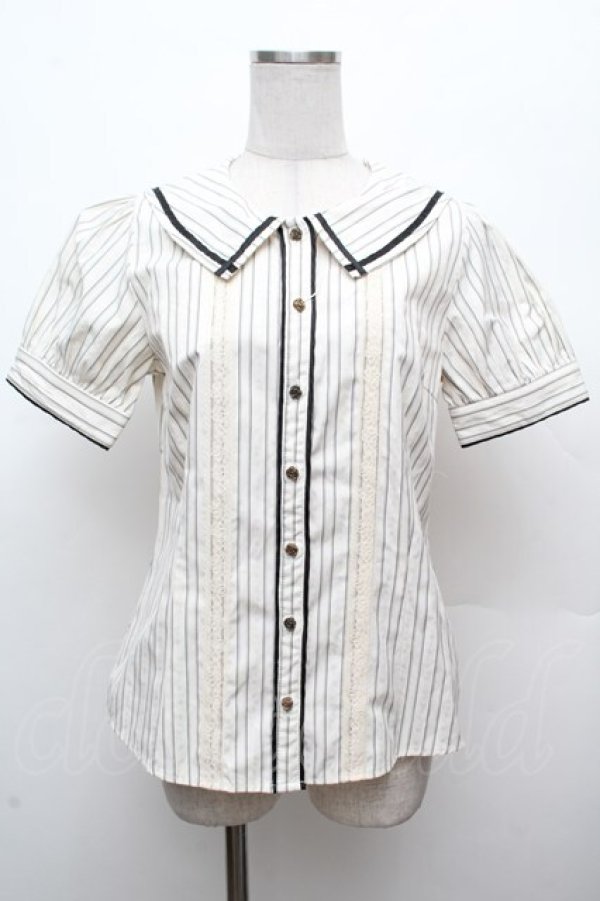 画像1: axes femme POETIQUE / トランプジャガードブラウス  アイボリー S-26-03-14-019-AX-BL-HR-ZS (1)