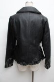 画像3: axes femme / レースフェイクレザージャケット  黒 S-26-03-14-027-AX-CO-HR-ZS (3)