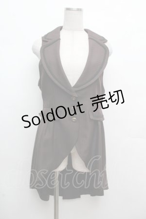 画像: axes femme POETIQUE / フィッシュテールロングベスト  ブラウン S-26-03-14-028-AX-TO-HR-ZS