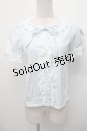 画像: MILK / フリル襟ブラウス  サックス S-26-03-15-037-ML-BL-AS-ZS