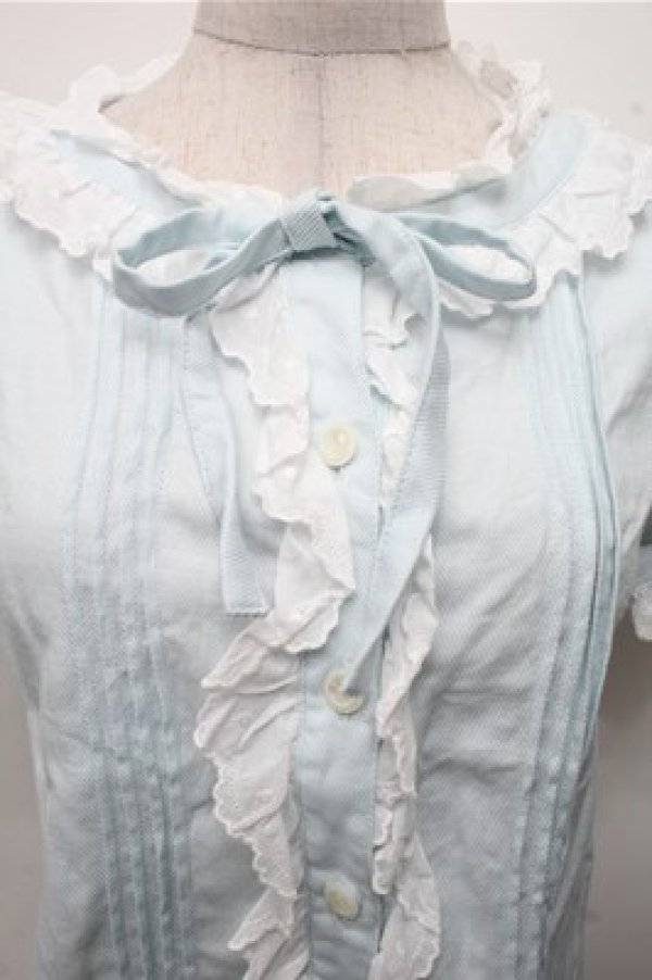 画像3: MILK / フリル襟ブラウス  サックス S-26-03-15-037-ML-BL-AS-ZS (3)