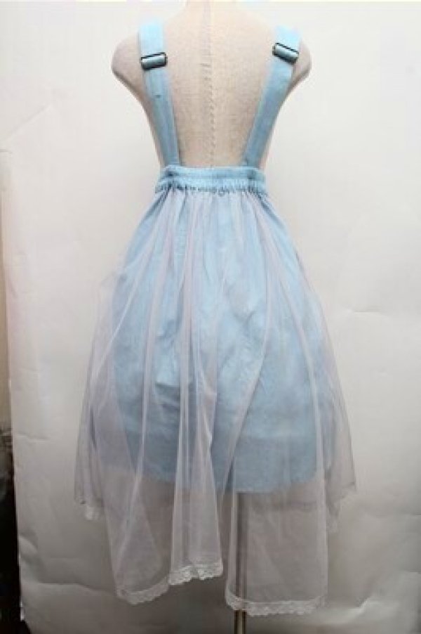 画像2: axes femme / デニムＸチュールジャンスカ  サックス S-26-03-15-040-AX-OP-HR-ZS (2)