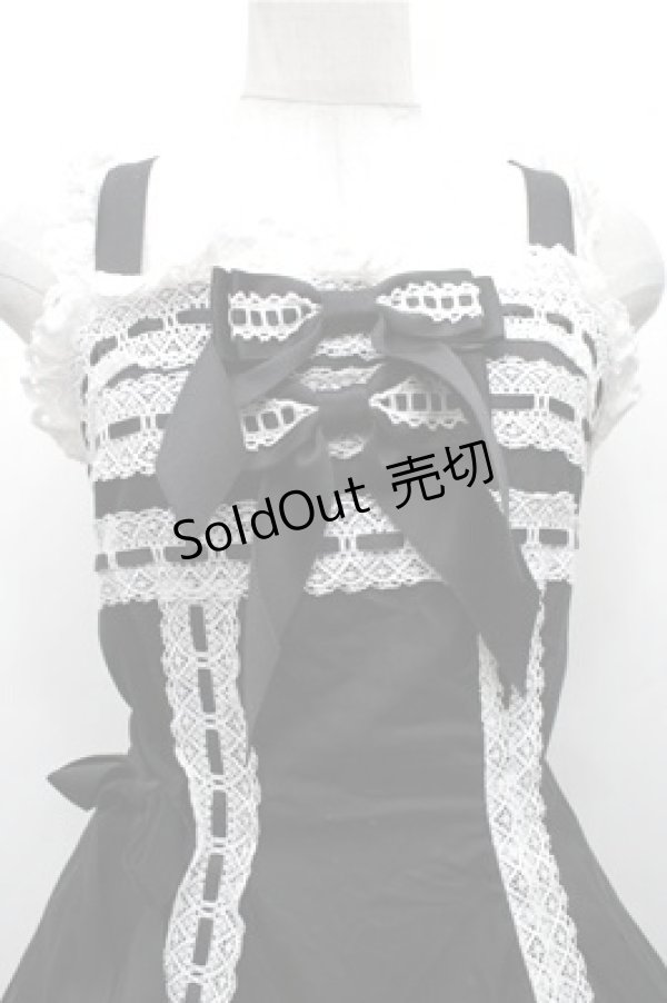 画像3: BABY,THE STARS SHINE BRIGHT / Marquiseジャンパースカート  黒ｘ白 S-26-03-15-046-BA-OP-HR-ZS (3)