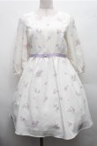 画像1: LODISPOTTO / ウエストグログランリボン花柄ワンピース  オフｘラベンダー S-26-03-15-047-LO-OP-HR-ZS (1)