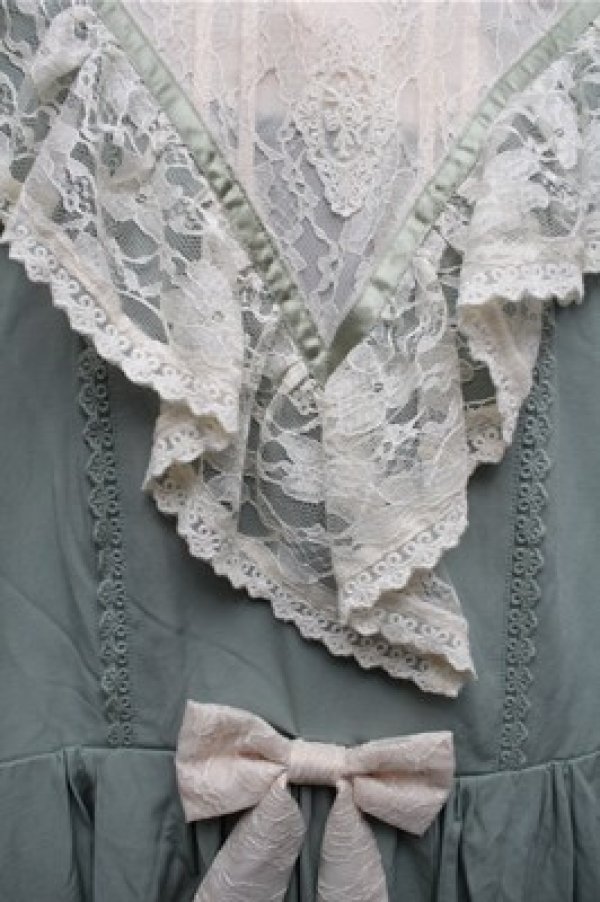 画像3: axes femme kawaii / ヴィンテージドールワンピース  グリーン S-26-03-15-049-AX-OP-AS-ZS (3)