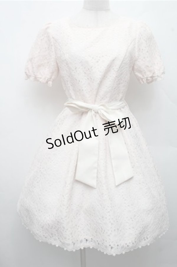 画像1: LODISPOTTO / 総レース半袖ワンピース  ピンク S-26-03-15-051-LO-JA-HR-ZS (1)