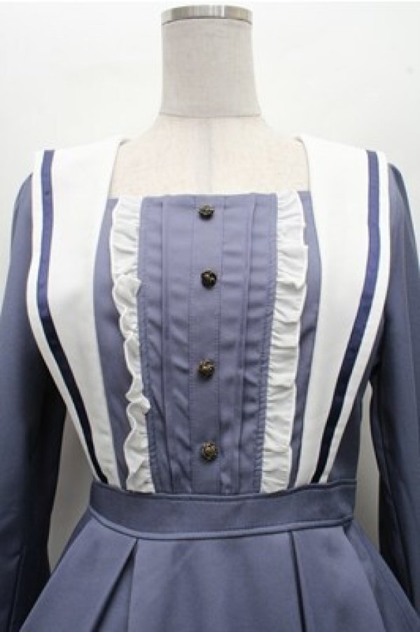 画像3: axes femme POETIQUE / クラシックセーラーワンピース  ブルー S-26-03-15-054-AX-OP-HR-ZS (3)