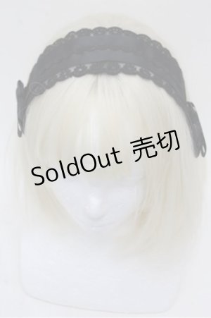 画像: m petit by misako / ヘッドドレス  黒 S-26-03-15-008-LO-AC-AS-ZS