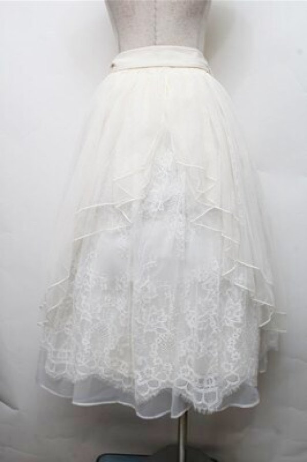 画像2: axes femme POETIQUE / バックフリルチュールスカート  オフ S-26-03-15-058-AX-SK-AS-ZS (2)